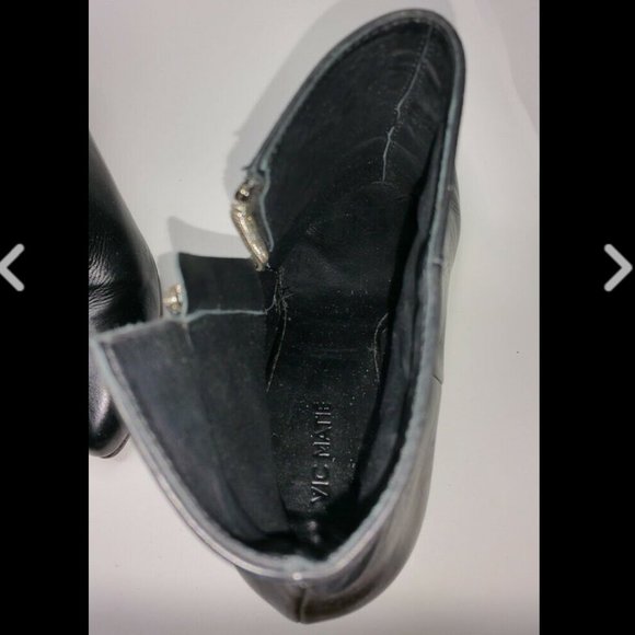 Vic Matie Sz 9 / 8 Black Leather Heel Ankle Boots - Picture 6 of 8